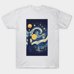 Starry Night Reverie: Van Gogh's Celestial Symphony T-Shirt